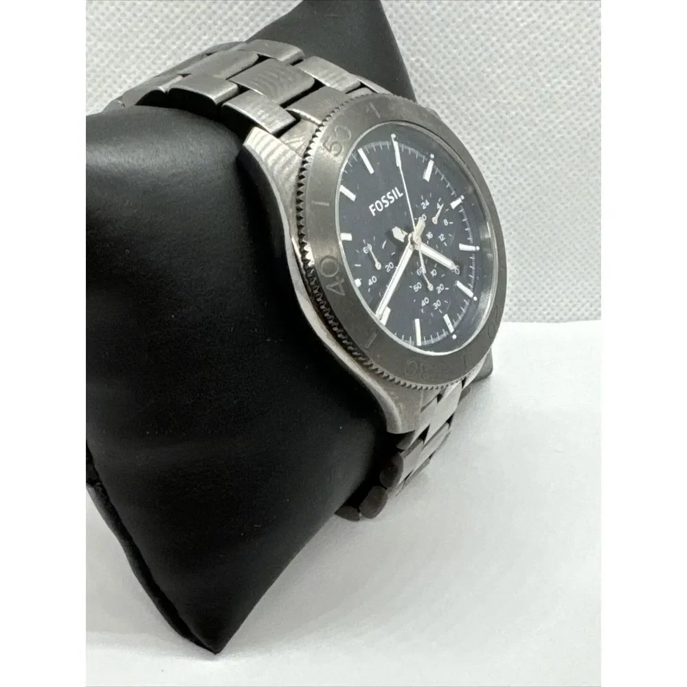 Fossil Retro CH2896 Men's Black Stainless Steel Analog Dial Quartz Watch JNA355